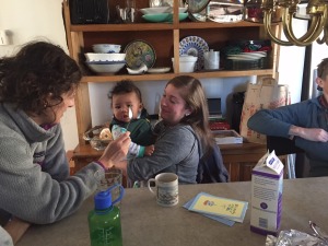 With Sarah, the birthday girl, and Stacy.