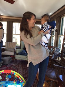 Liz getting lots of Jackson time!